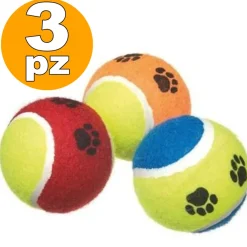 SET 3 PALLINE PALLINA DA TENNIS CANE GIOCO LANCIATORE PALLA PARCO GATTO CANI