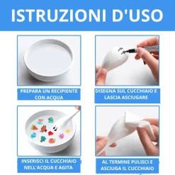 SET 12 PENNARELLI MAGICI PITTURA AD ACQUA PENNA GALLEGGIANTE LAVABILE BAMBINI