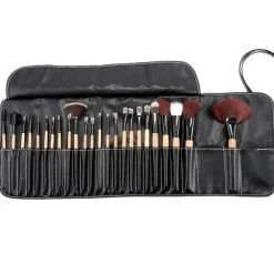 SET 32 PENNELLI PER TRUCCO COSMETICA MAKE UP OMBRETTO FARD CON CUSTODIA BORSA