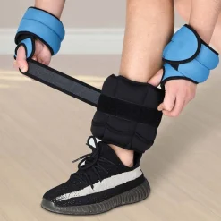 SET 2 PESI POLSI E CAVIGLIE 1,25 KG ALLENAMENTO PALESTRA AEROBICA FITNESS NERO