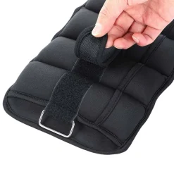 SET 2 PESI POLSI E CAVIGLIE 1,25 KG ALLENAMENTO PALESTRA AEROBICA FITNESS NERO