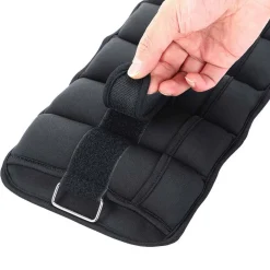 SET 2 PESI POLSI E CAVIGLIE 2,25 KG ALLENAMENTO PALESTRA AEROBICA FITNESS NERO