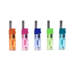 SET 50 PEZZI ACCENDIGAS ACCENDI GAS A FIAMMA CANNA CORTA TRASPARENTE 40411555