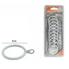 SET 10 PEZZI ANELLI IN METALLO PER ASTA TENDE TENDA 40MM BIANCHI 66412
