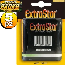 SET 5 PEZZI BATTERIA PILA BATTERIA ZINCO CARBONE 4,5V 4.5V 3LR12 PIATTA ALCALINA