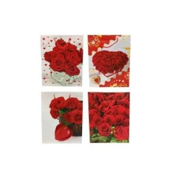 SET 6 PEZZI BUSTE DA REGALO CON ROSE 42X33X12CM BORSA SAN VALENTINO VARI MODELLI