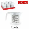 SET 2 PEZZI CARAFFA BROCCA PLASTICA GRADUATA MISURINO DOSATORE DA 250 ML 11774