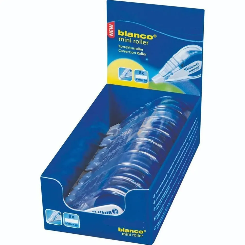 SET 12 PEZZI CORRETTORE BLANCO MINI ROLLER BIANCO BIANCHETTO RULLO DI CORREZIONE