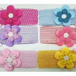 SET 2 PEZZI FASCE FASCIA ELASTICA FIORE BAMBINE BAMBINA FERMA CAPELLI ACCESSORI