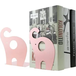 SET 2 PEZZI FERMALIBRI MOTIVO ELEFANTE IN FERRO PER BAMBINI LIBRI DA 19 X 12 CM