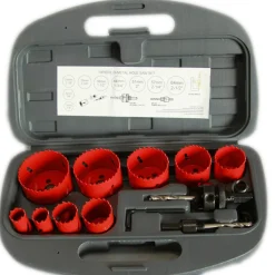 SET 13 PEZZI FRESE SEGHE BI-METALLO FRESA A TAZZA PUNTA FORA SEGA METALLO LEGNO