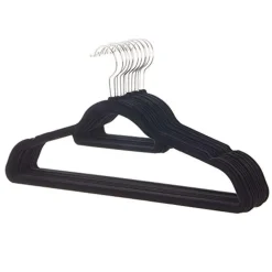 SET 6 PEZZI GRUCCIA GRUCCE IN VELLUTO APPENDI ABITI CAMICIE VESTITI SALVASPAZIO