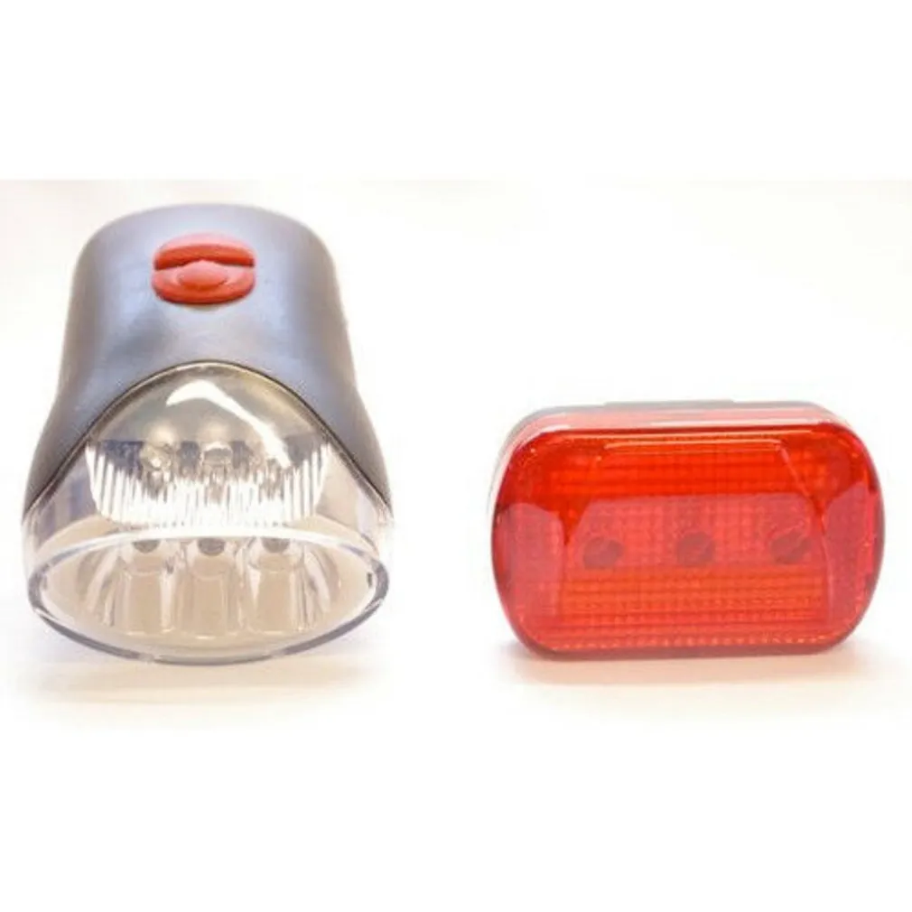 SET 2 PEZZI LUCI PER BICI BICICLETTA A LED ANTERIORI E POSTERIORI ACCESSORI