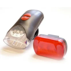 SET 2 PEZZI LUCI PER BICI BICICLETTA A LED ANTERIORI E POSTERIORI ACCESSORI
