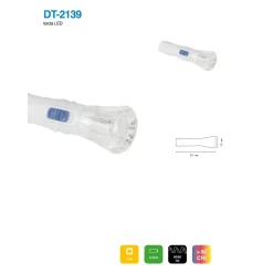 SET 4 PEZZI MINI TORCIA LED PORTACHIAVI TASCABILE RESISTENTE PORTATILE DT-2139