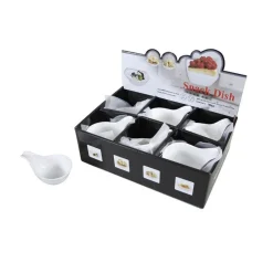 SET 18 PEZZI PIATTO PER ANTIPASTI IN PORCELLANA 12X8X6CM APERITIVO SNACK 151698