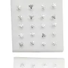 SET 3 PEZZI PIERCING ORECCHINI NASO 2.5 MM APE APINA ARGENTO 925 STERLING