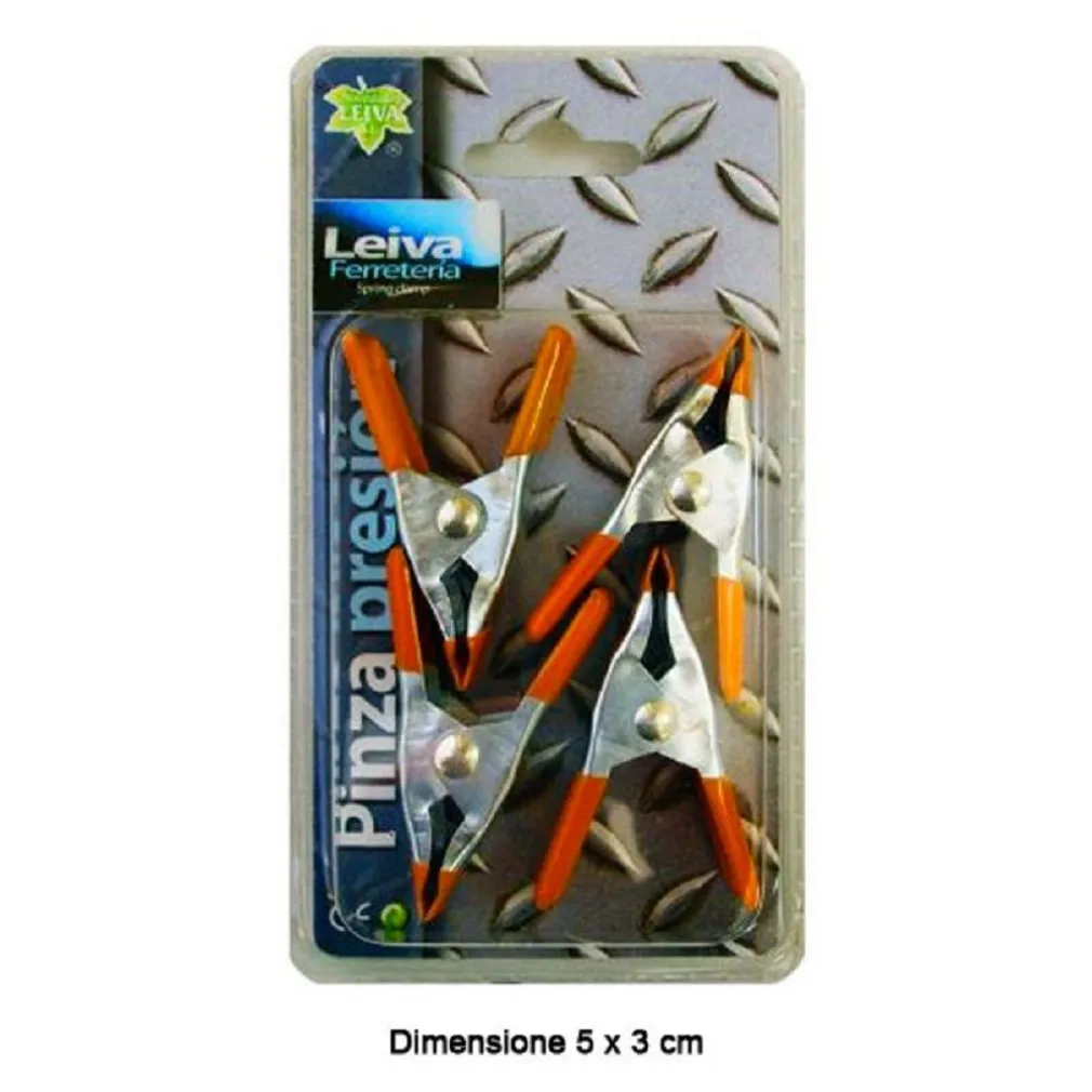 SET 4 PEZZI PINZE A PRESSIONE 5 X 3 CM STRINGENTI TUTTOFARE FAI DA TE