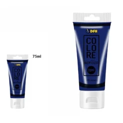 SET 6 PEZZI PITTURA ACRILICA VERNICE CONFEZIONE COLORE AZZURRO TUBO 75ML 07495
