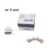 SET 12 PEZZI SCATOLA BOX CONFEZIONE REGALO QUADRATE FANTASIA 9.5X9.5X5.5CM