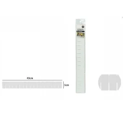 SET 3 PEZZI SEPARATORI DIVISORI PER CASSETTI ARMADIO IN PLASTICA 43 X 5 CM 71388