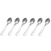 SET 6 PEZZI SERVIZIO CUCCHIAINI DA TE CAFFÈ GELATO ZUCCHERO POSATE IN ACCIAIO