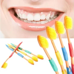 SET 4 PEZZI SPAZZOLINI SPAZZOLINO DA DENTI SETOLE MORBIDE PROTEGGI GENGIVE