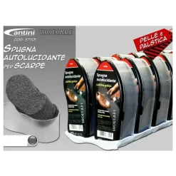 SET 12 PEZZI SPUGNA AUTOLUCIDANTE PER CALZATURE SCARPE PULIZIA