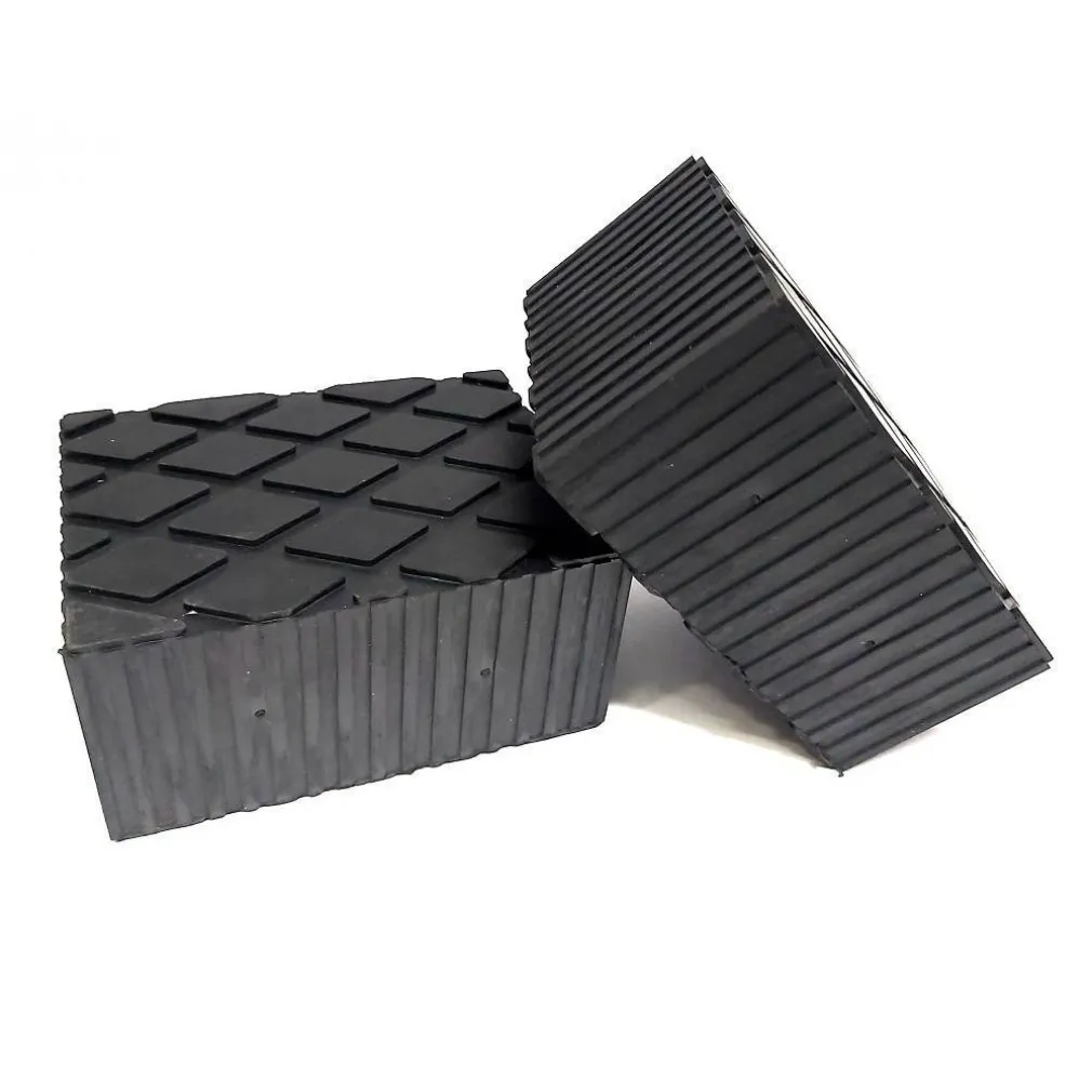 SET 2 PEZZI TAMPONI IN GOMMA PER PONTI SOLLEVATORI TAMPONE 16 X 12 X 8 CM