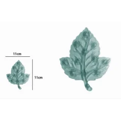 SET 4 PEZZI TAPPETINI ANTISCIVOLO FOGLIA PER DOCCIA VASCA CON VENTOSA VERDE 69972