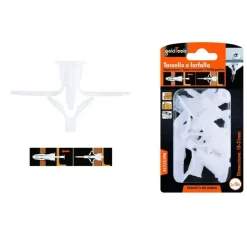 SET 10 PEZZI TASSELLI TASSELLO A FARFALLA ESPANSIONE A MOLLA 10-31 MM VITI 57174