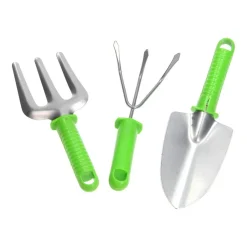 SET 3 PEZZI UTENSILI GIARDINAGGIO RASTRELLO PALA MANIGLIA MANUTENZIONE GIARDINO