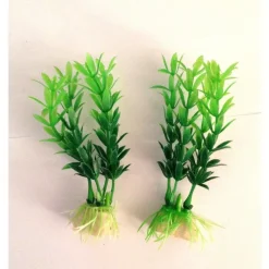 SET 2 PIANTA 10 CM PIANTINA ARTIFICIALE PER ACQUARIO PIANTE FINTE PLASTICA 2X PZ