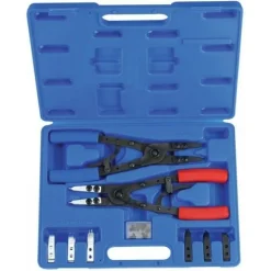 SET 2 PINZE CON PUNTE INTERCAMBIABILI PER ANELLI SEEGER INTERNI ESTERNI A.07210