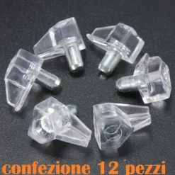 SET 12 PIOLI SUPPORTI IN PLASTICA PER MENSOLE SUPPORTO REGGIMENSOLA RIPIANI