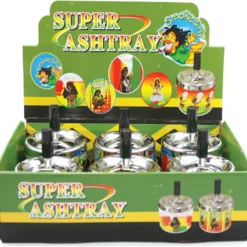 SET 6 POSACENERE PORTA CENERE SIGARETTE A MOLLA RASTA GIAMAICA FANTASIA