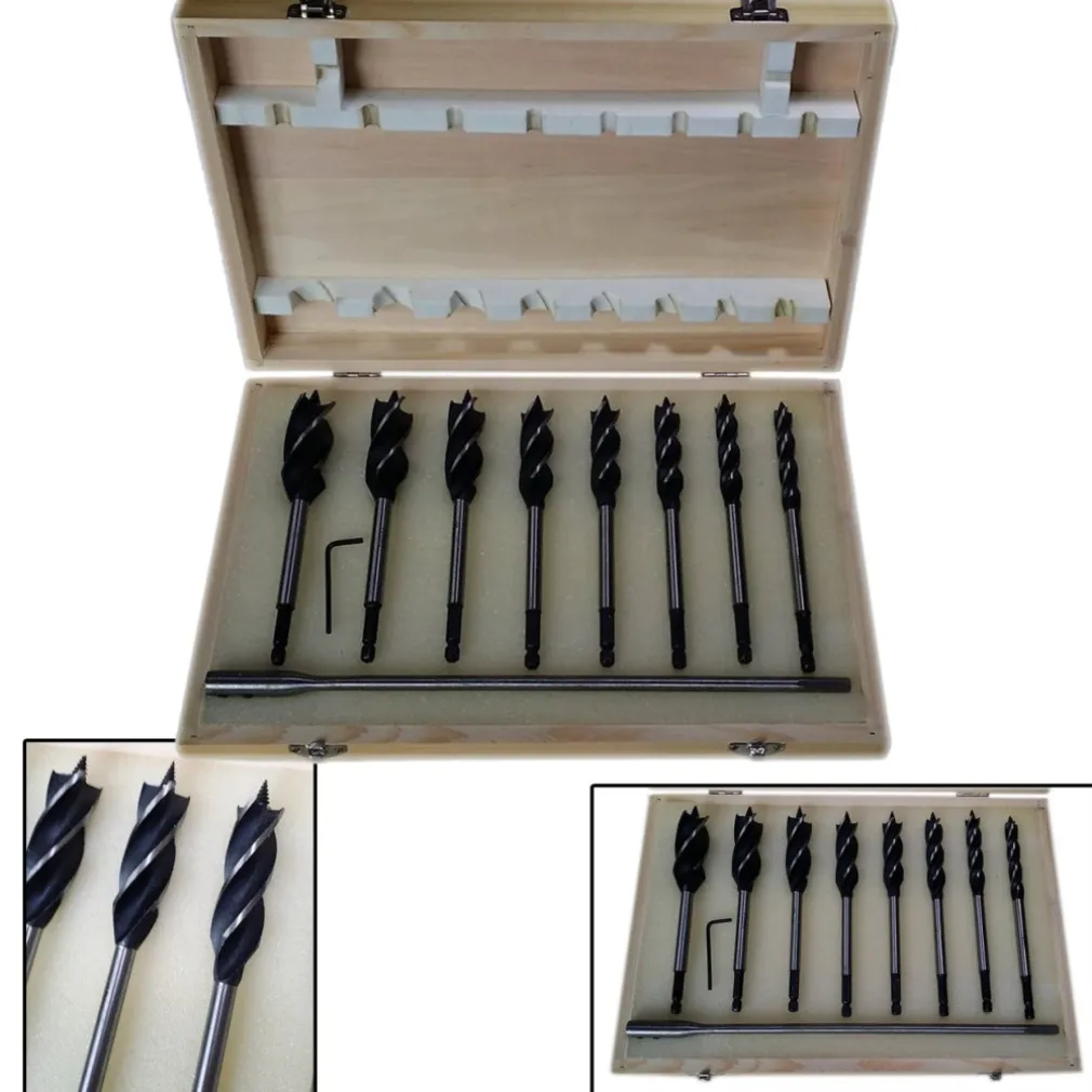 SET 8 PUNTE PER TRAPANO TASSELLATORE PUNTALE AUTOFILETTANTE LEGNO CON PROLUNGA