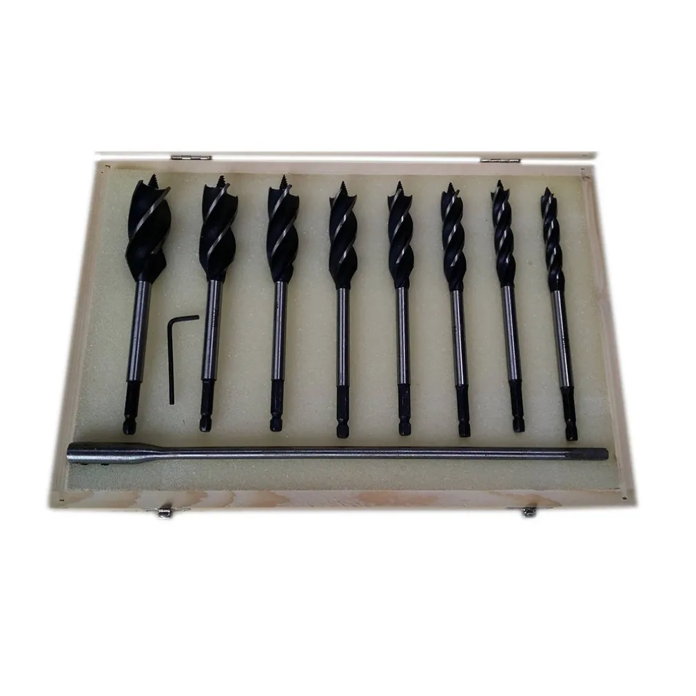 SET 8 PUNTE PER TRAPANO TASSELLATORE PUNTALE AUTOFILETTANTE LEGNO CON PROLUNGA