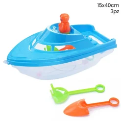 SET 3 PZ BARCA MARE CON ACCESSORI GIOCHI PER BAMBINI SPIAGGIA ESTATE 15X40 CM 258289