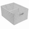 SET 21 PZ BOX SCATOLA IN TESSUTO PORTAOGGETTI ORGANIZER CON MANICI BIANCO 79085