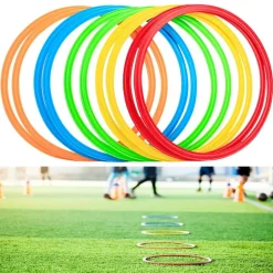 SET 12 PZ CERCHI PIATTI COLORATI PER FITNESS ESERCIZI DI COORDINAZIONE DA 40CM