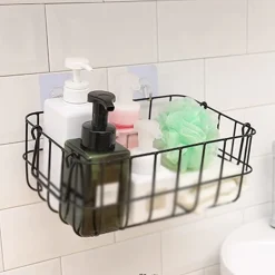 SET 2 PZ CESTINI IN METALLO CON RIVESTIMENTO TESSUTO PORTA OGGETTI MANICI 10628