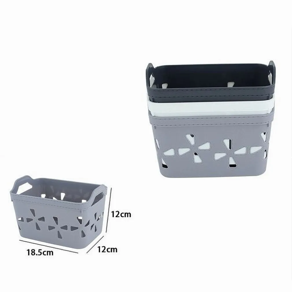 SET 2 PZ CESTO PORTAOGGETTI CESTINO PORTA TUTTO CON MANIGLIE 18,5X12X12 CM 10723