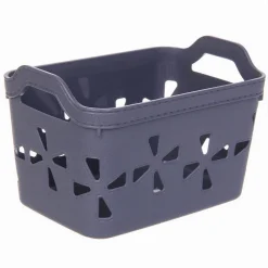 SET 2 PZ CESTO PORTAOGGETTI CESTINO PORTA TUTTO CON MANIGLIE 18,5X12X12 CM 10723