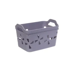 SET 2 PZ CESTO PORTAOGGETTI CESTINO PORTA TUTTO CON MANIGLIE 18,5X12X12 CM 10723