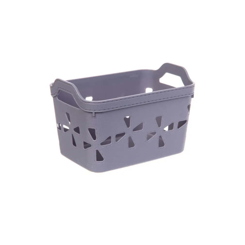 SET 2 PZ CESTO PORTAOGGETTI CESTINO PORTA TUTTO CON MANIGLIE 18,5X12X12 CM 10723