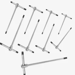 SET 9 PZ CHIAVI CHIAVE A T ESAGONALI LUNGHE MASCHIO CROMO VANADIO. 2.5-10MM