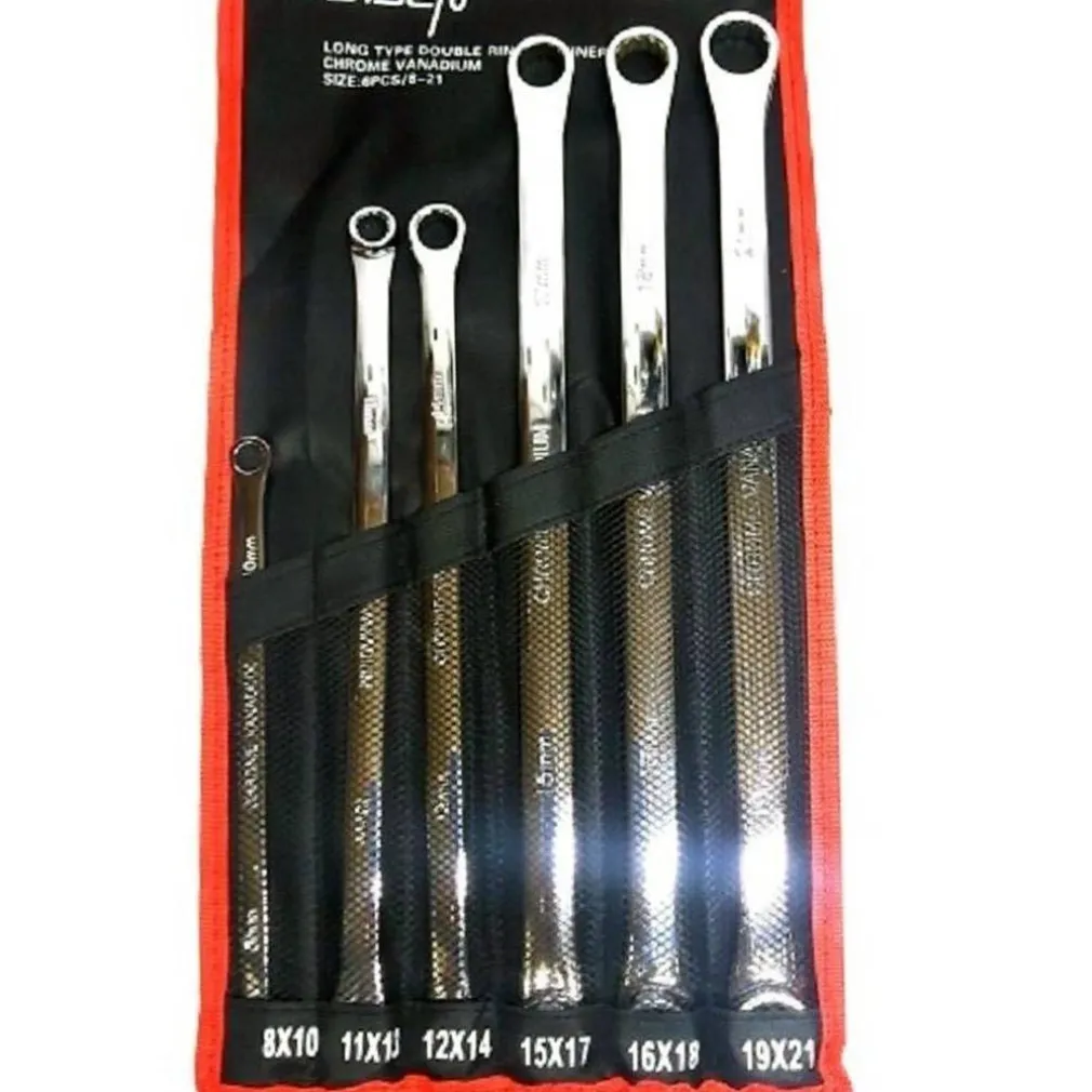 SET 6 PZ CHIAVI INGLESI EXTRA LUNGO DOUBLE CHIAVI POLIGONALI DA 8MM-21MM METRICO