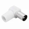 SET 2 PZ CONNETTORE ANTENNA ADATTATORE MASCHIO PER CAVO TV AD ANGOLO RETTO C-087