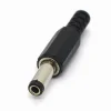 SET 2 PZ CONNETTORE DC 2,5X5,5MM SPINA ALIMENTAZIONE DRITTO PER TELECAMERA C-074